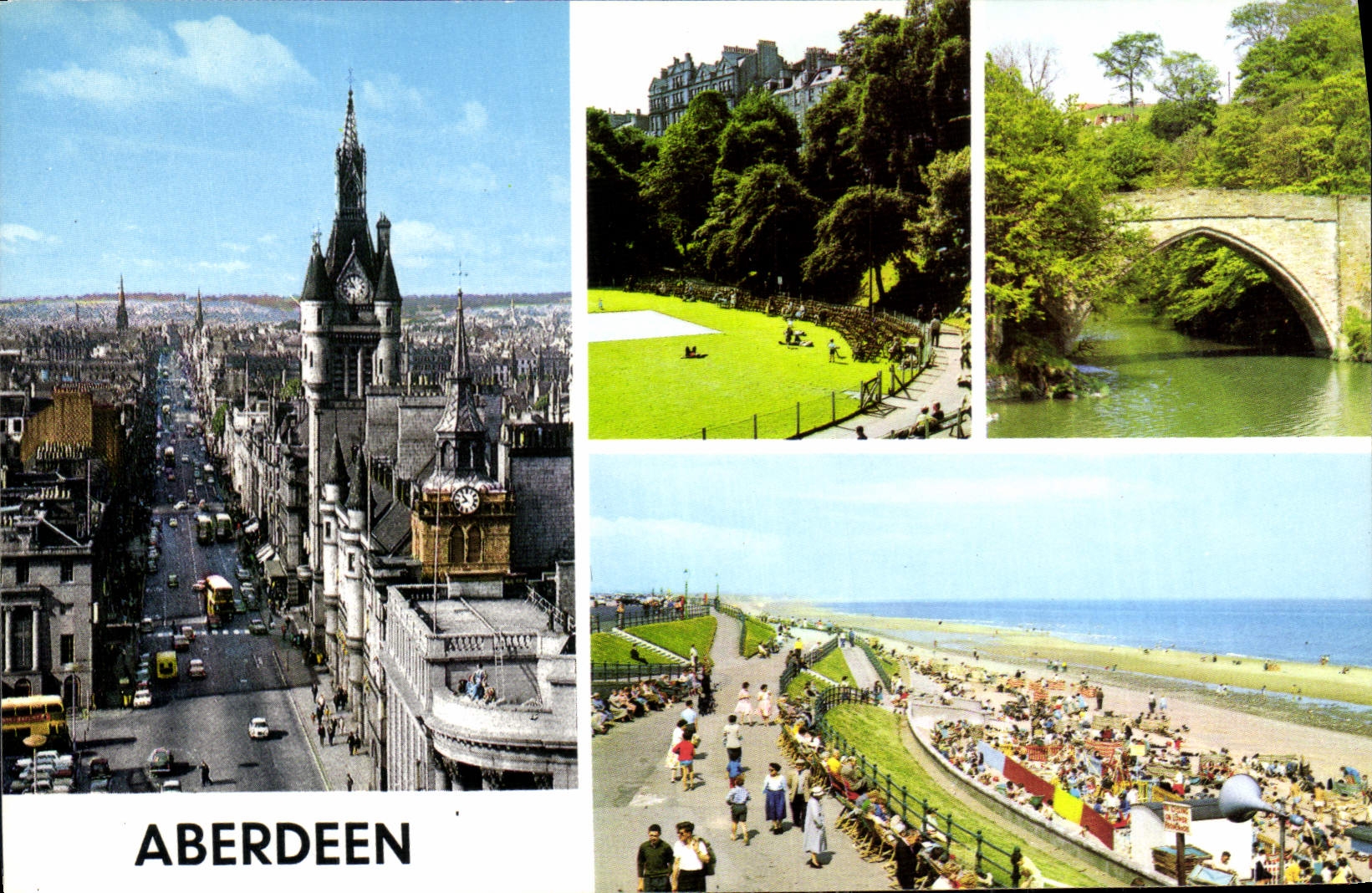 CPA Aberdeen Union street union terrace gardens brig o'balgownie the beach and promenade 