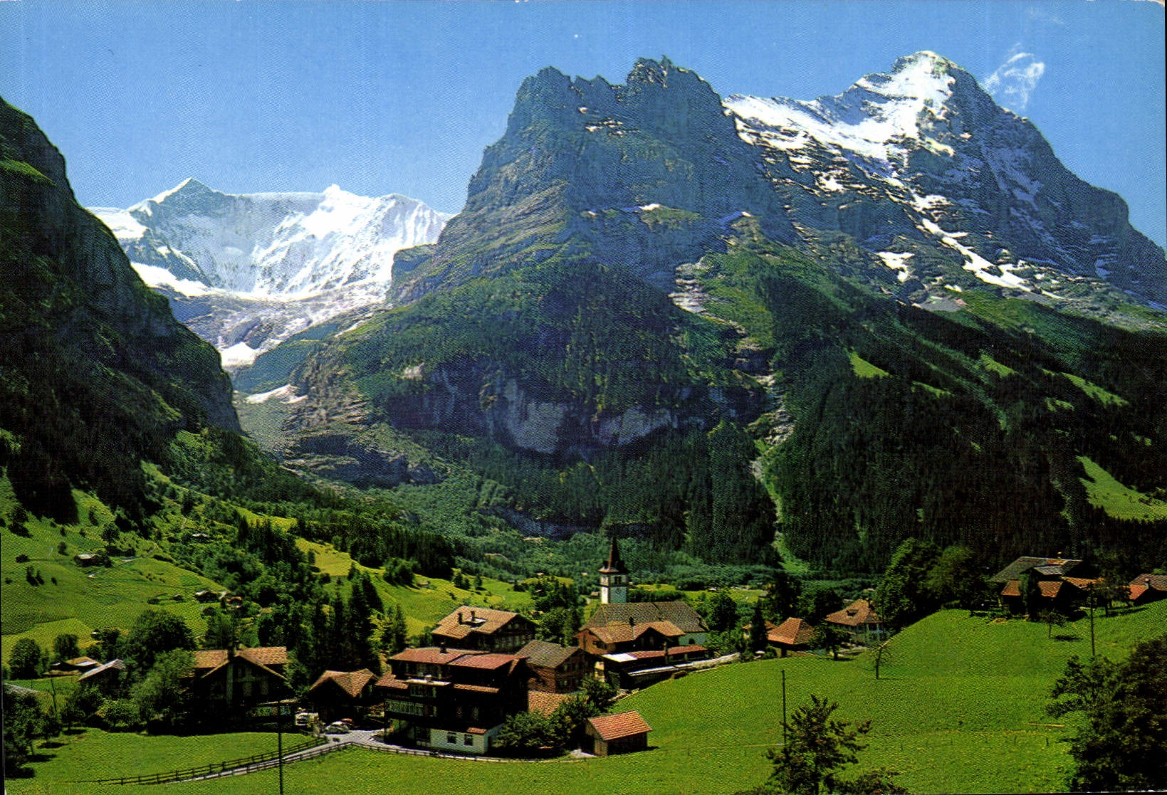CPA Grindelwald Fiescherhorner Hornli und Eiger 