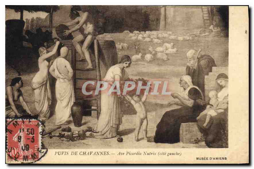 CPA Puvis de Chavannes Ave Picardia Nutrix Musee d'Amiens 