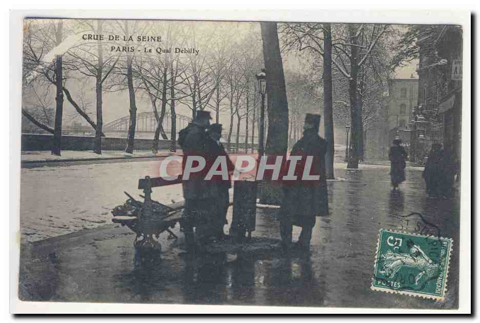 Flut der Seine — Paris - Le Quai Debilly