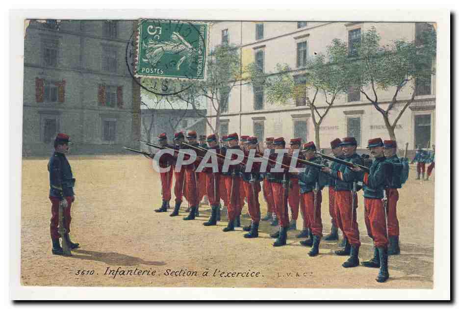Infanterie. Section à l'exercice — L.V. & C°