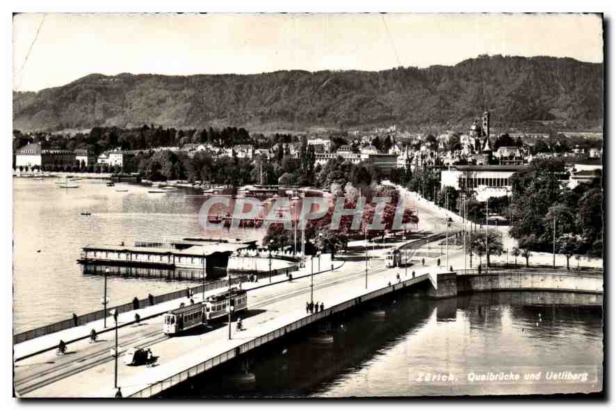 Zurich - Quai-Brücke und Uetliberg — Graphil