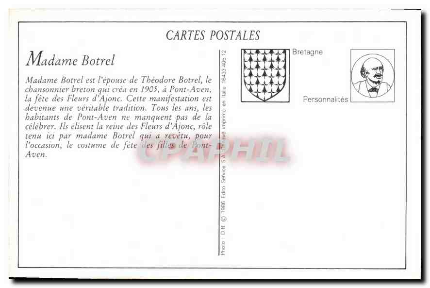 REPRO M Botrel dans Fleur d'Ajonc Folklore — Back