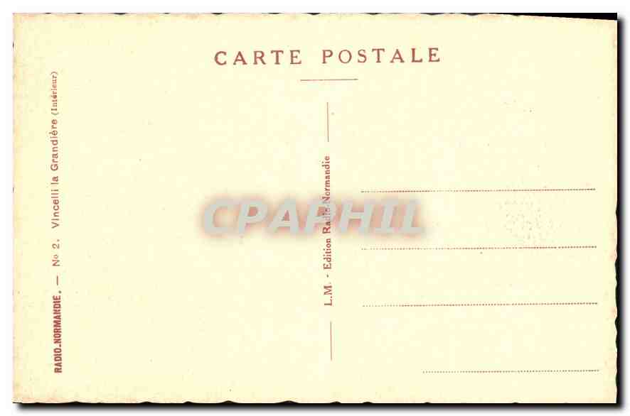 Intérieur d'un salon richement décoré — Éditeur L.M. - Edition Radio-Normandie, n°2 — Rückseite