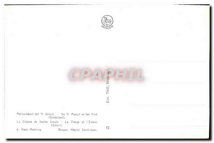 CPA La Chasse de Sainte Ursule La Vierge el l'Enfant  — Verso