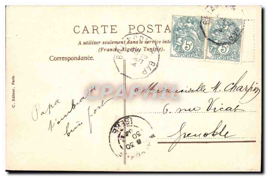CPA Paysans Millet — Verso