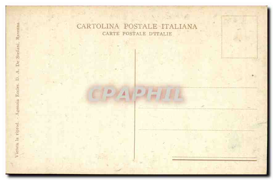CPA Giustiniano Imperatore Basilica S Vitale Musaico Secolo  — Rückseite