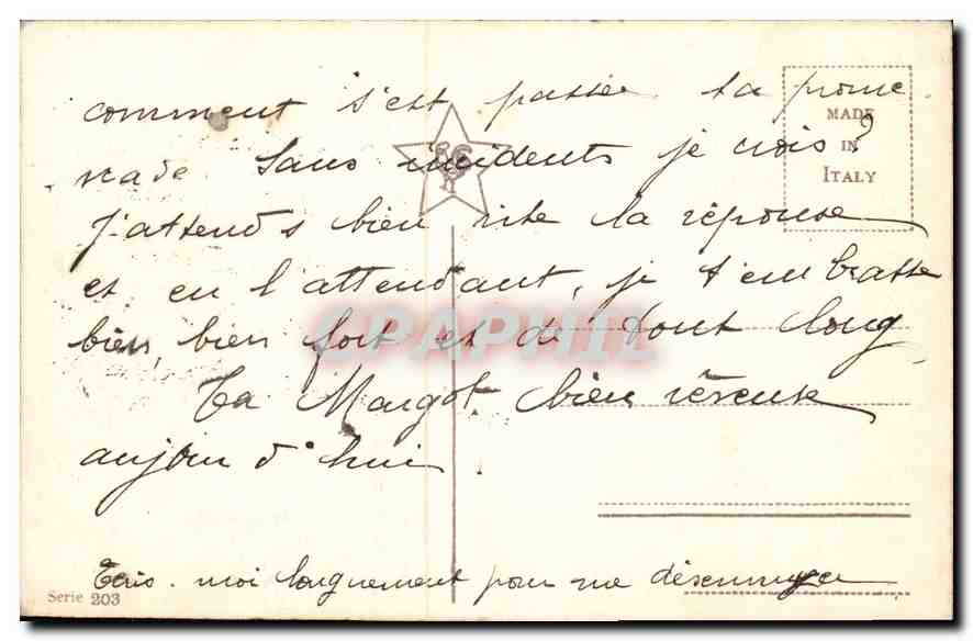 CPA Cherbourg  — Verso