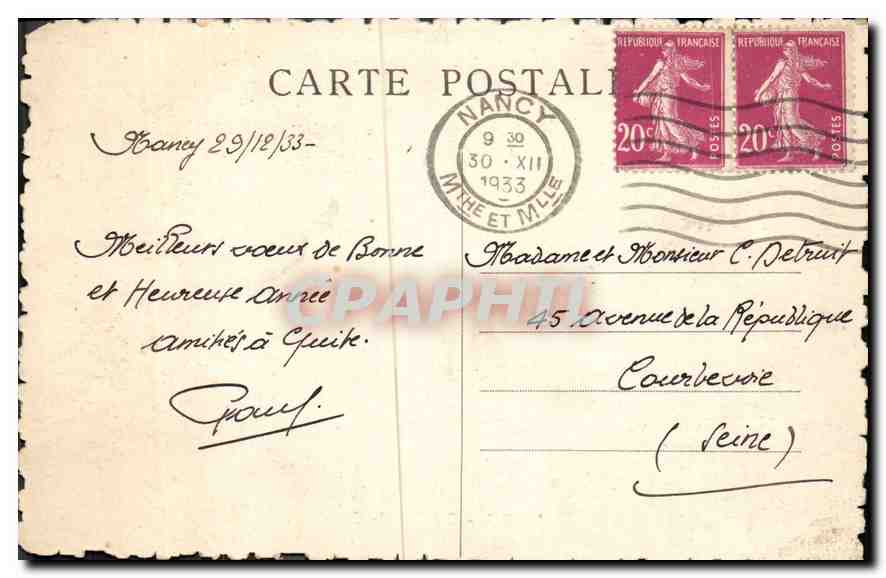 CPA Les Orchidees Creation de Datty  — Verso