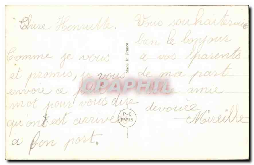 CPA Femme — Rückseite