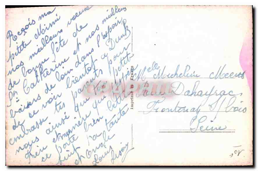 CPA Femme — Verso