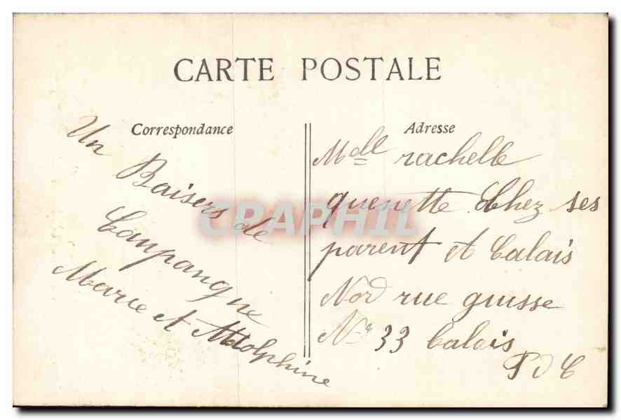 CPA Un doux baiser Femme — Verso