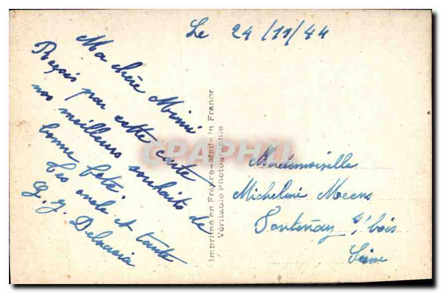 CPA Femme — Rückseite