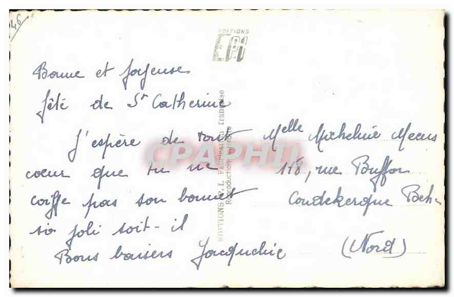 CPA Femme — Verso