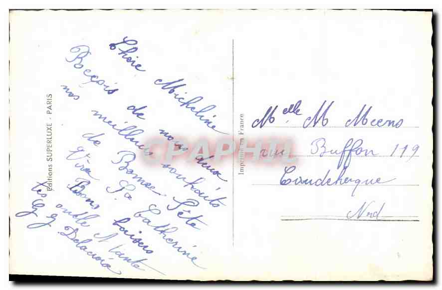 CPA Femme — Verso