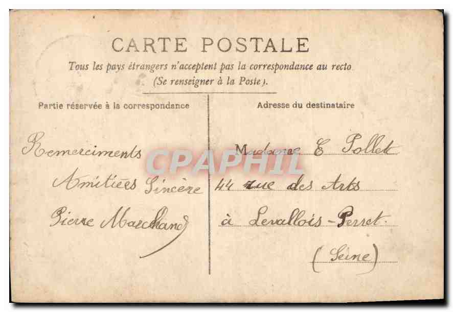 CPA Doux Souvenir Enfant — Rückseite