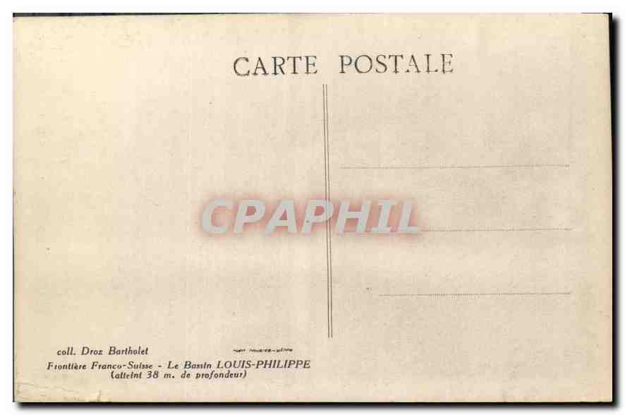 CPA Frontiere Franco Sulsee Le Bassin Louis Philippe  — Rückseite