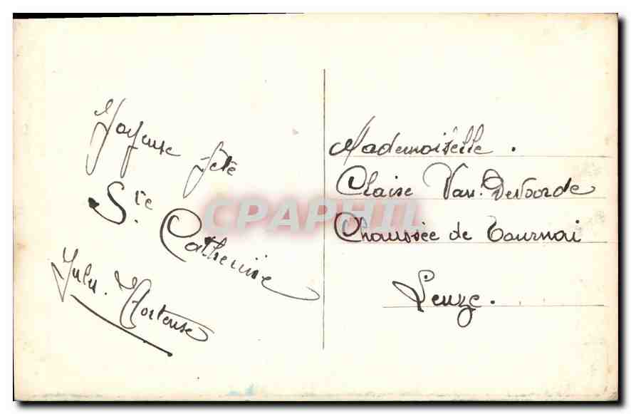 CPA Femme — Verso