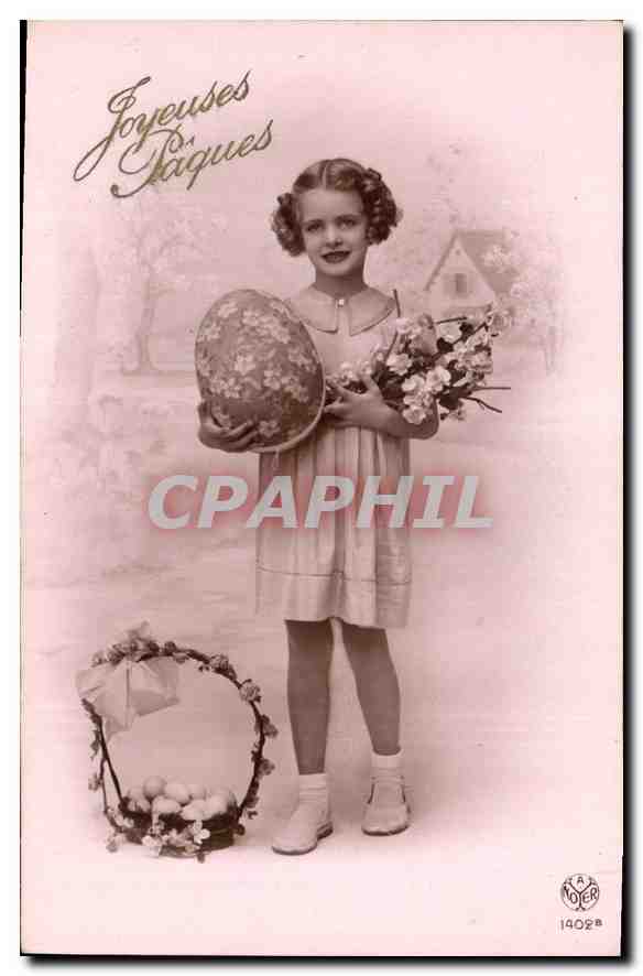CPA Joyeuses Paques Enfant