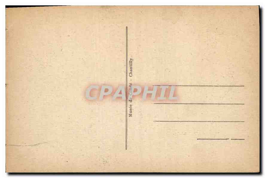 CPA Musee Conde Chantilly Greuze La Surprise  — Verso