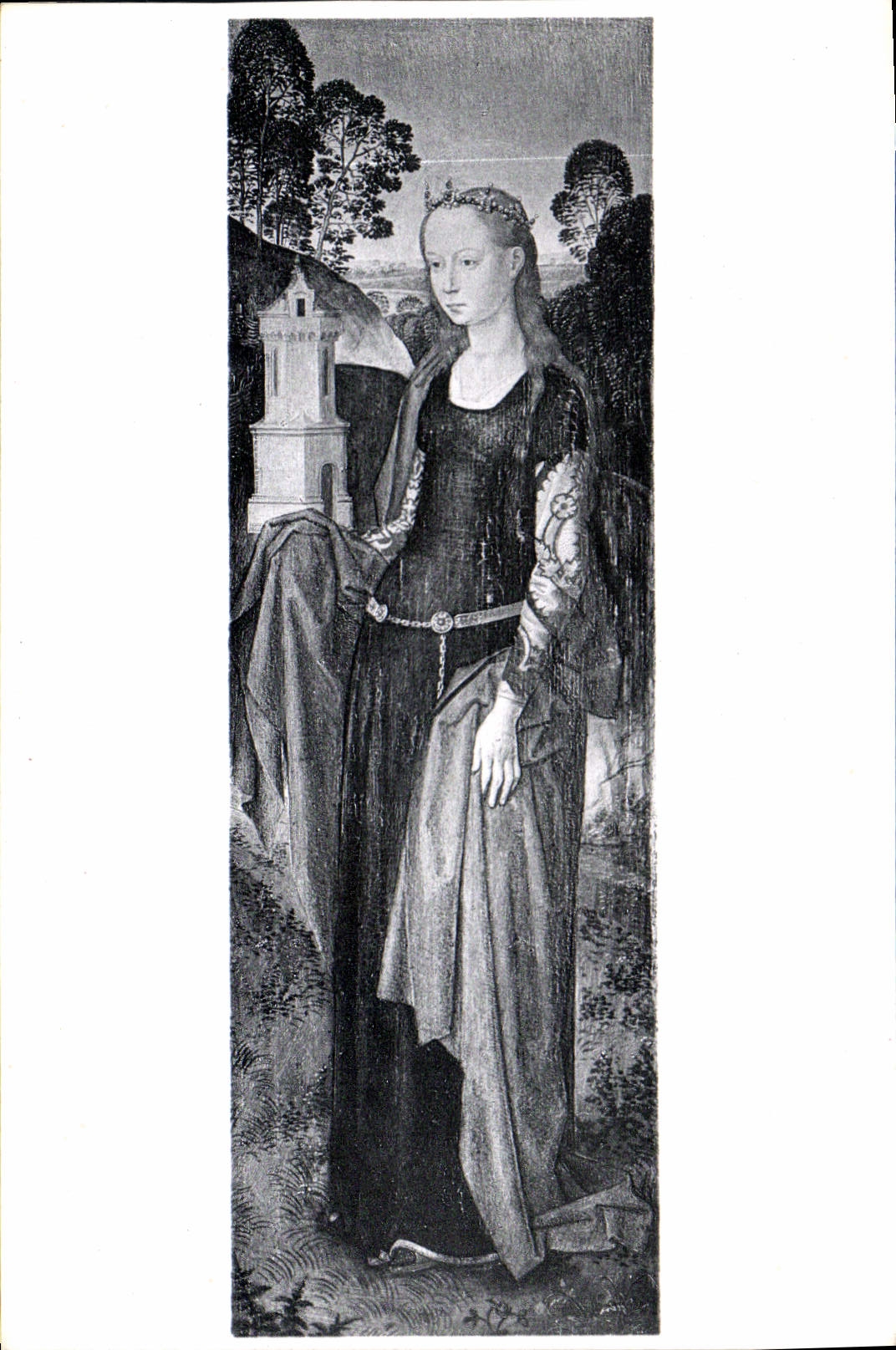 CPM La descente de croix Volet du tryptique Sainte Barbe Hans Memling Bruges Hopital Saint Jean