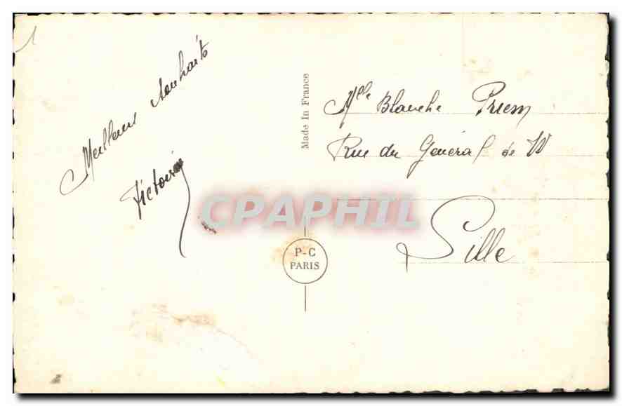CPA Femme — Verso