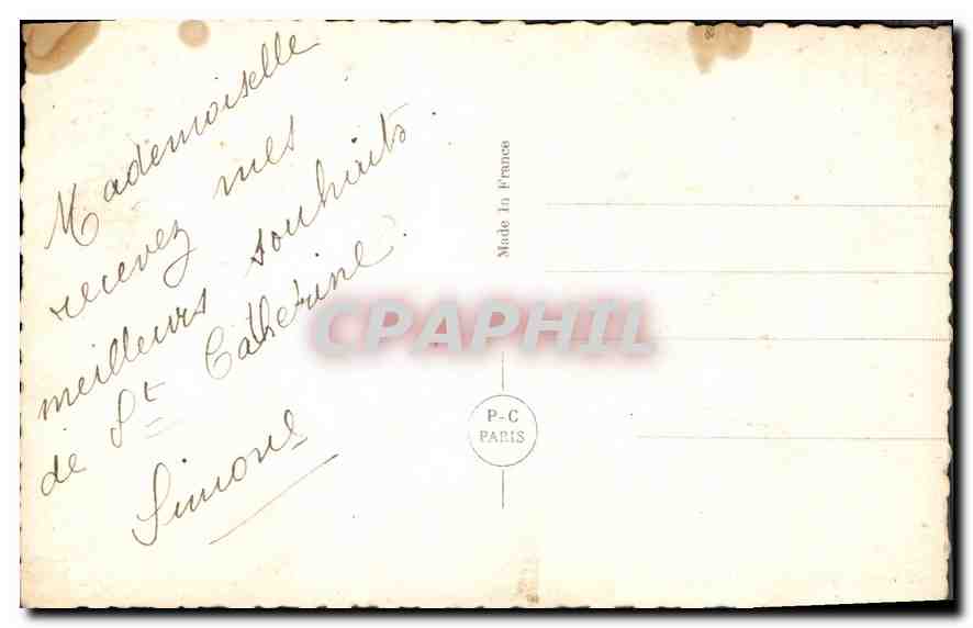 CPA Bonne Fete Femme — Verso