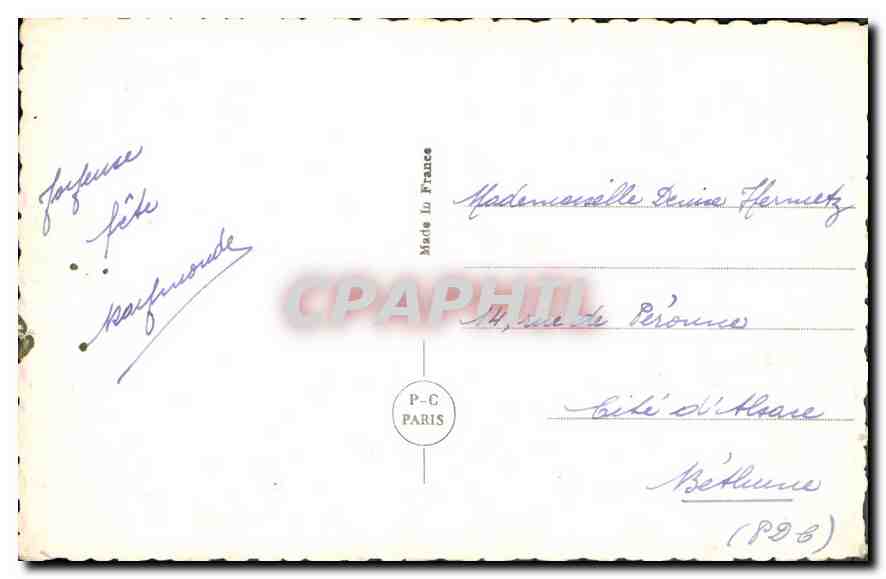 CPA Femme — Rückseite