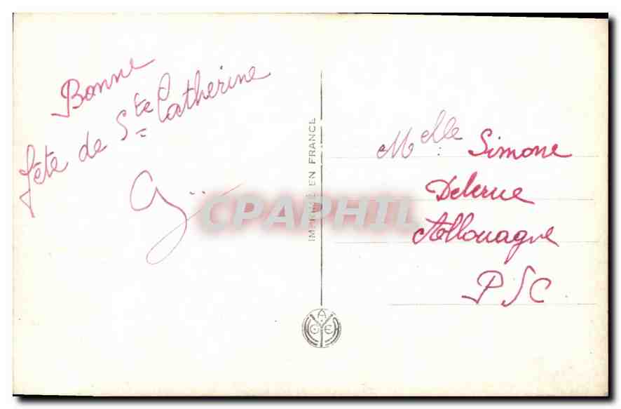 CPA Femme — Verso