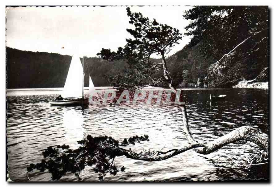 CPM L'auvergne Lac Pavin Peche et Promenade Vue pittoresque 
