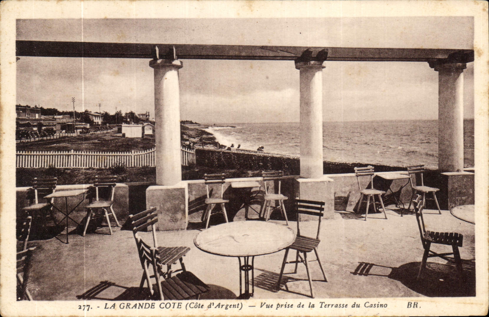 LA GRANDE COTE (Côte d'Argent) — Vue prise de la Terrasse du Casino — BR.