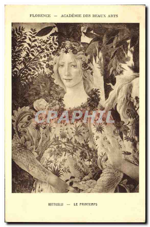 CPA Florence Academie Des Beaux Arts Botticelli Le Printemps 