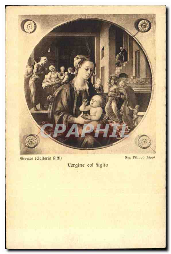 CPA Firenze Galleria Pitti Vergine col Figlio 