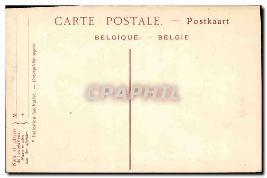 CPA Bruxelles Palais des Beaux Teniers — Verso