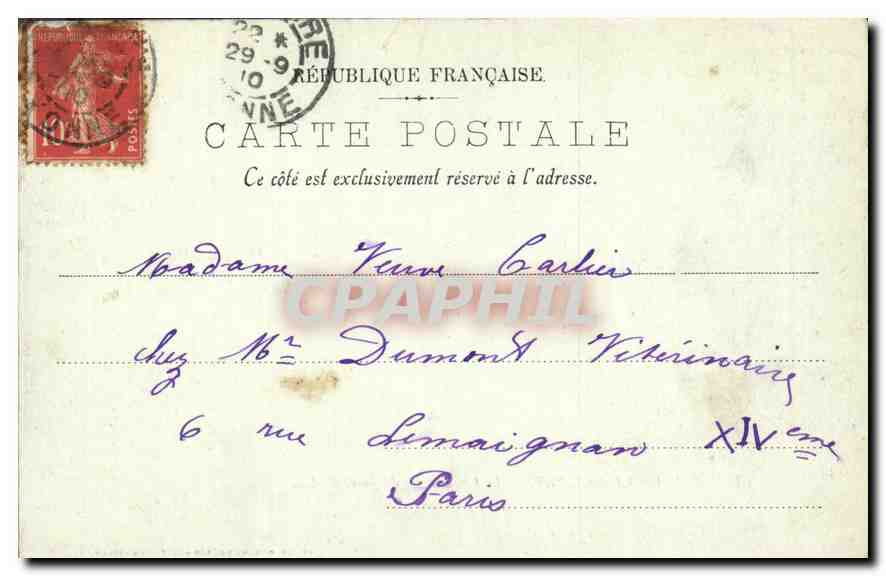 CPA Chateau De Chantilly Le Chateau vu du parc — Rückseite