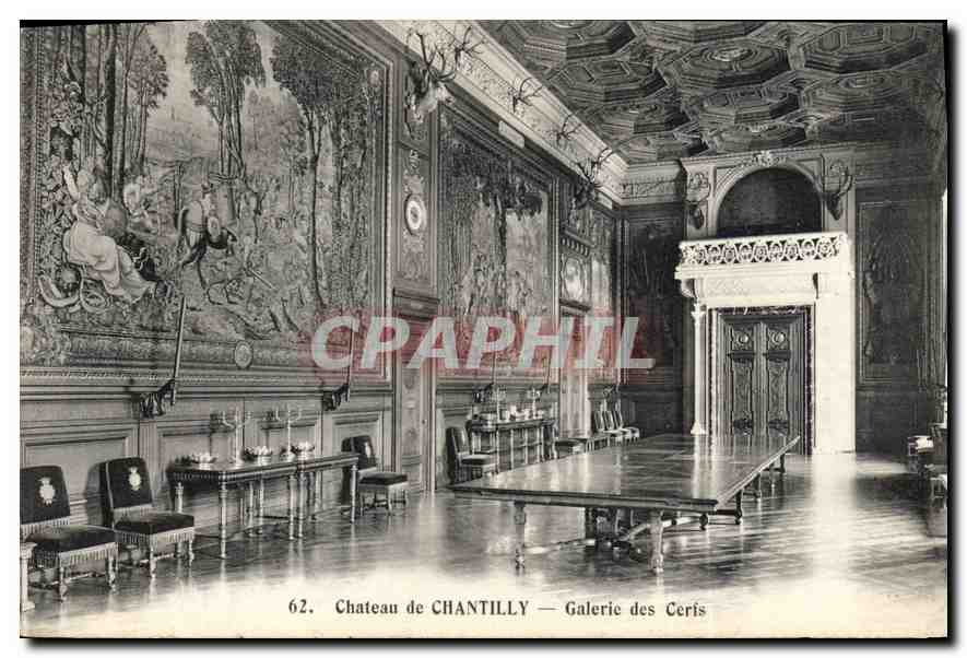 CPA Chateau de Chantilly Galerie des Cerfs 