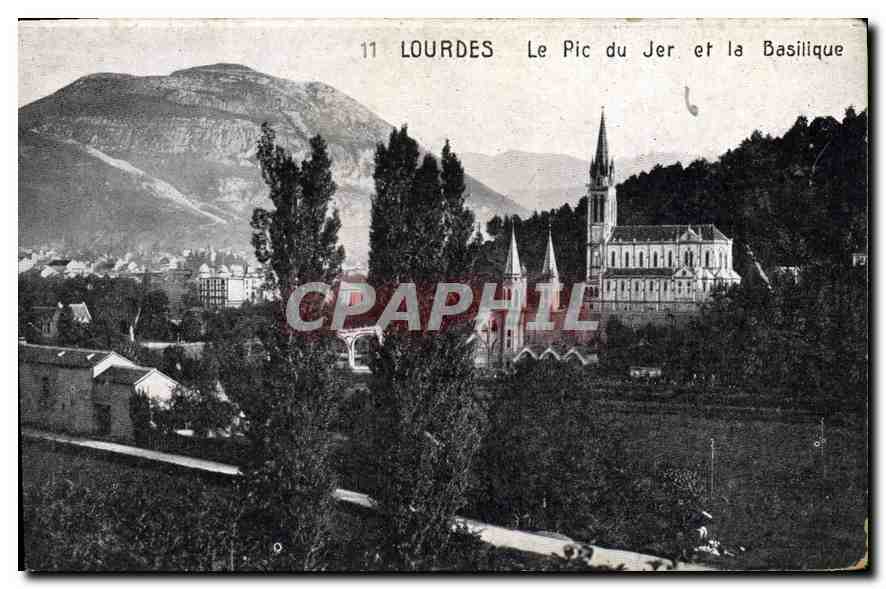CPA Lourdes Le Pic du Jer et la Basilique 