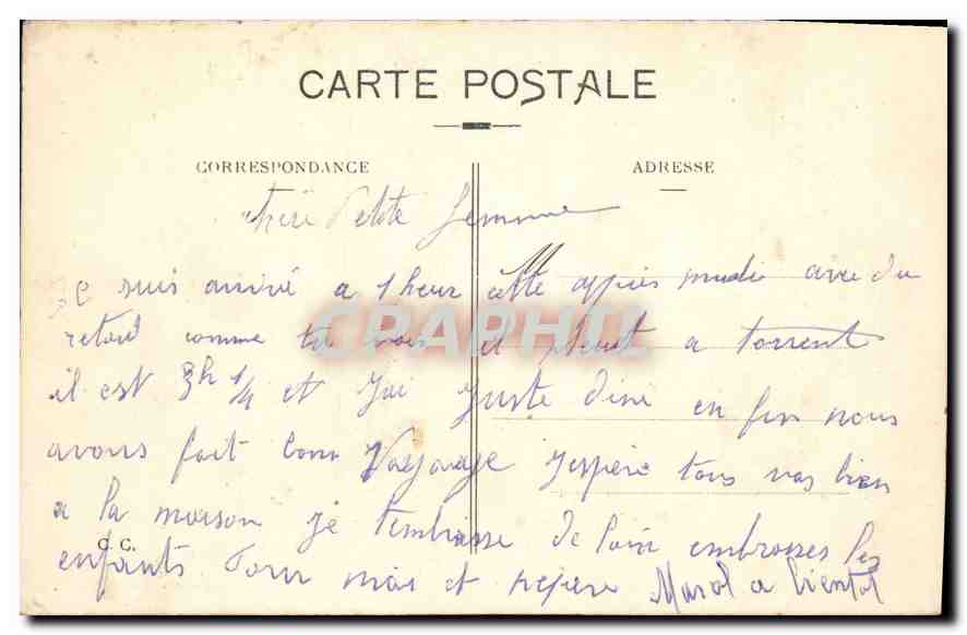 CPA Lourdes Le Calvaire Jesus rencontre za tres chere Mere  — Rückseite