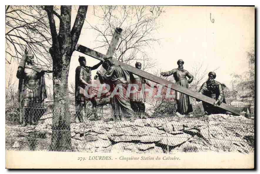 CPA Lourdes Cinquine Station du Calvaire 