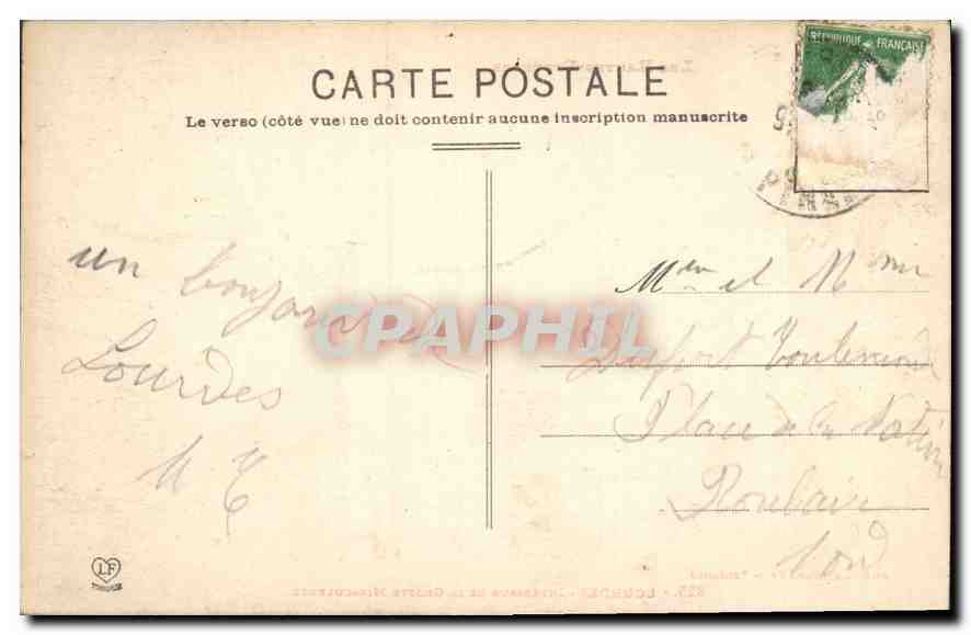 CPA Lourdes Interieur de la Grotte Miraculeuse  — Verso