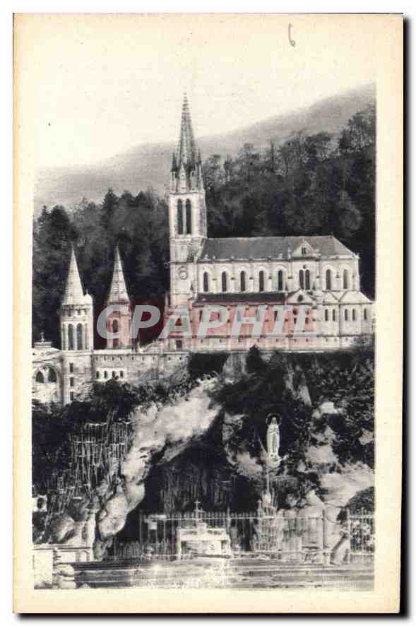 CPA Lourdes La Grotte et la Basilique 