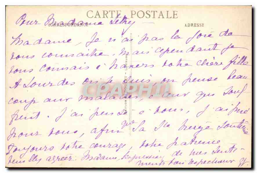 CPA Lourdes Piscines de Notre Dame de Lourdes  — Verso