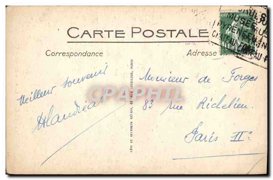 CPA Lourdes Le Calvaire Breton  — Verso