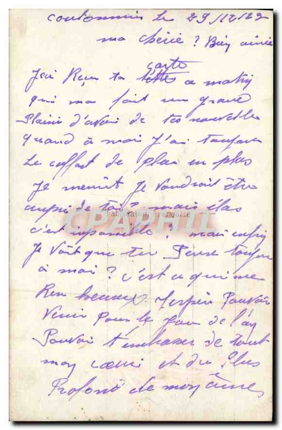 CPA Bonne Annee Femme — Verso