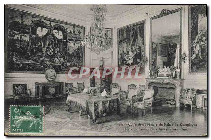 CPA Collection speciale du Palais de Compiegne Salon de musique Prince sur son trone