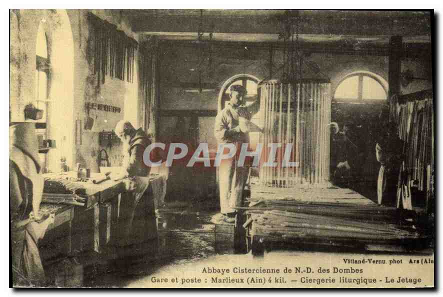 REPRO Abbaye cistercienne de ND des Dombes Gare et poste Marlieux Ciergerie liturgique Le jetage
