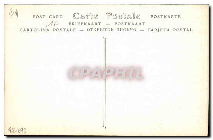 CPA Bourg Eglise de Brou Figure du Mauselee de Philibert  — Verso