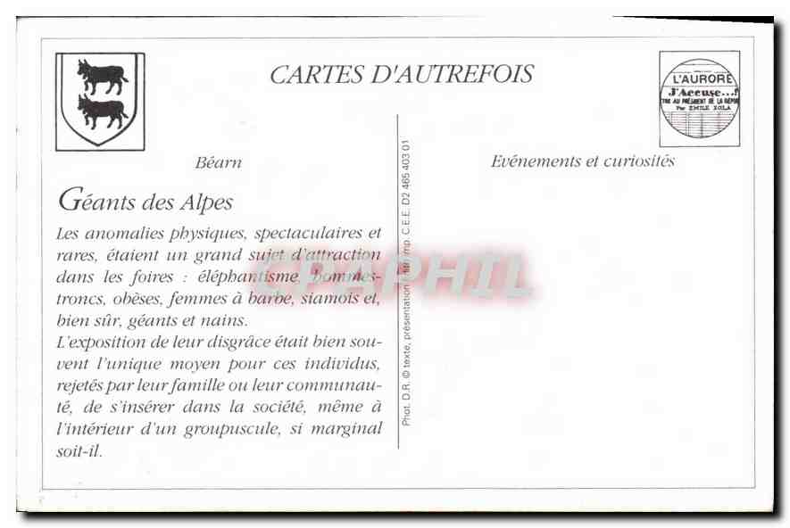 REPRO Interessante exhibition Les Geants Des Alpes  — Verso