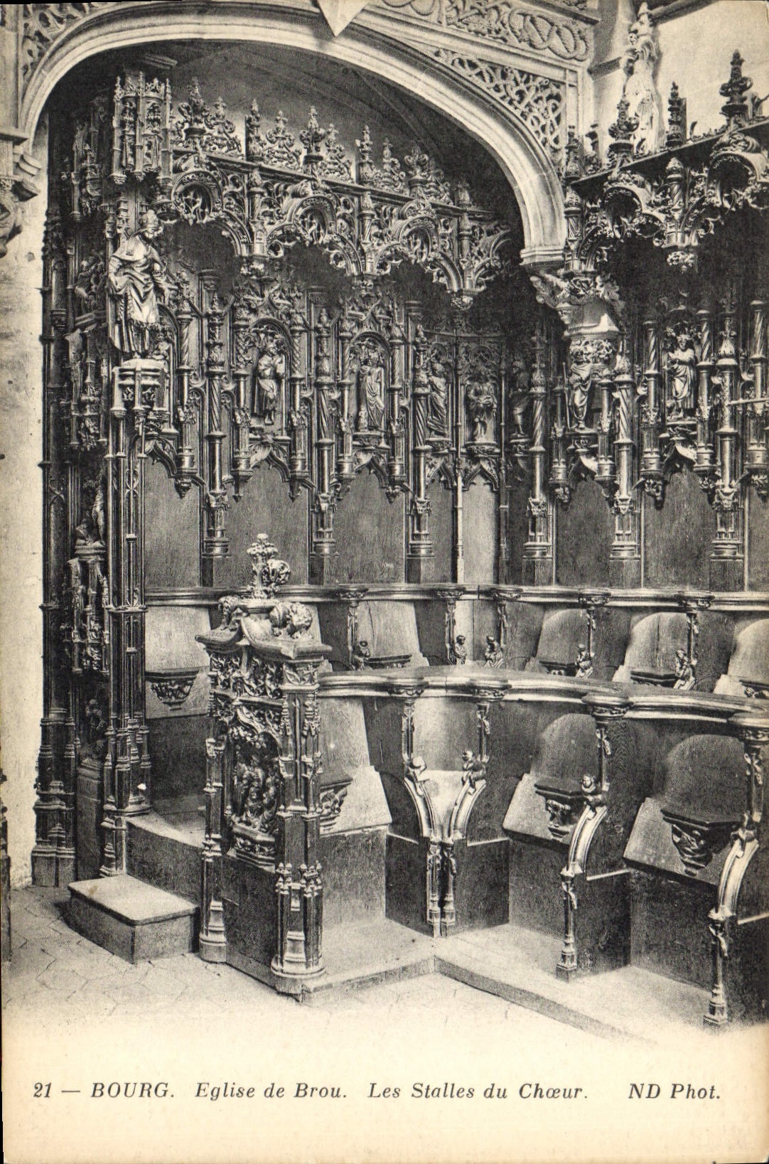CPA Eglise de Brou Les Stalles de Choeour 
