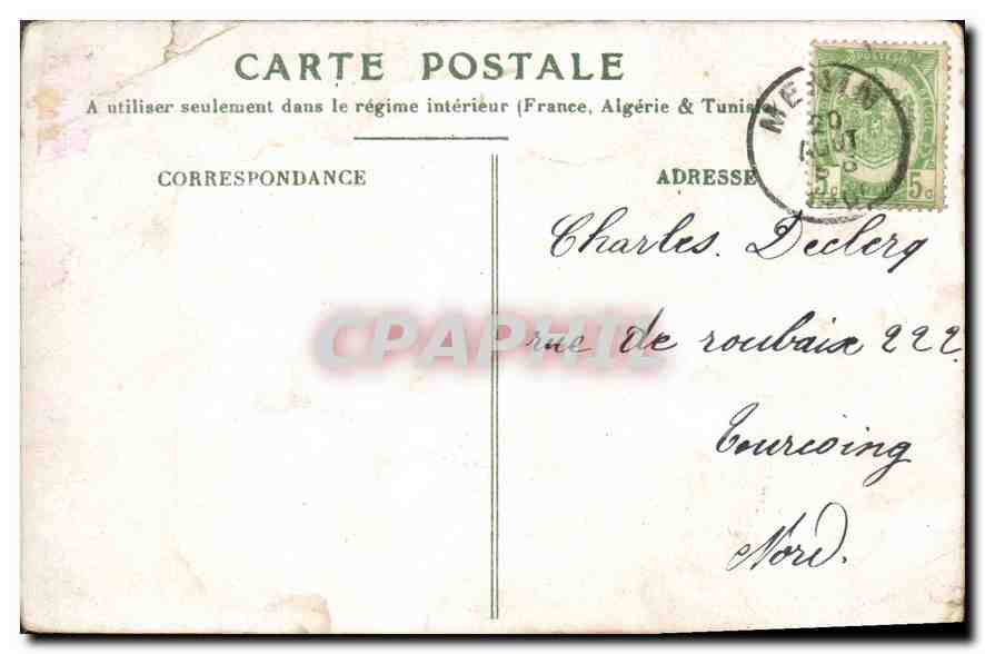CPA Recompense de Travail  — Verso